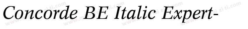 Concorde BE Italic Expert字体转换